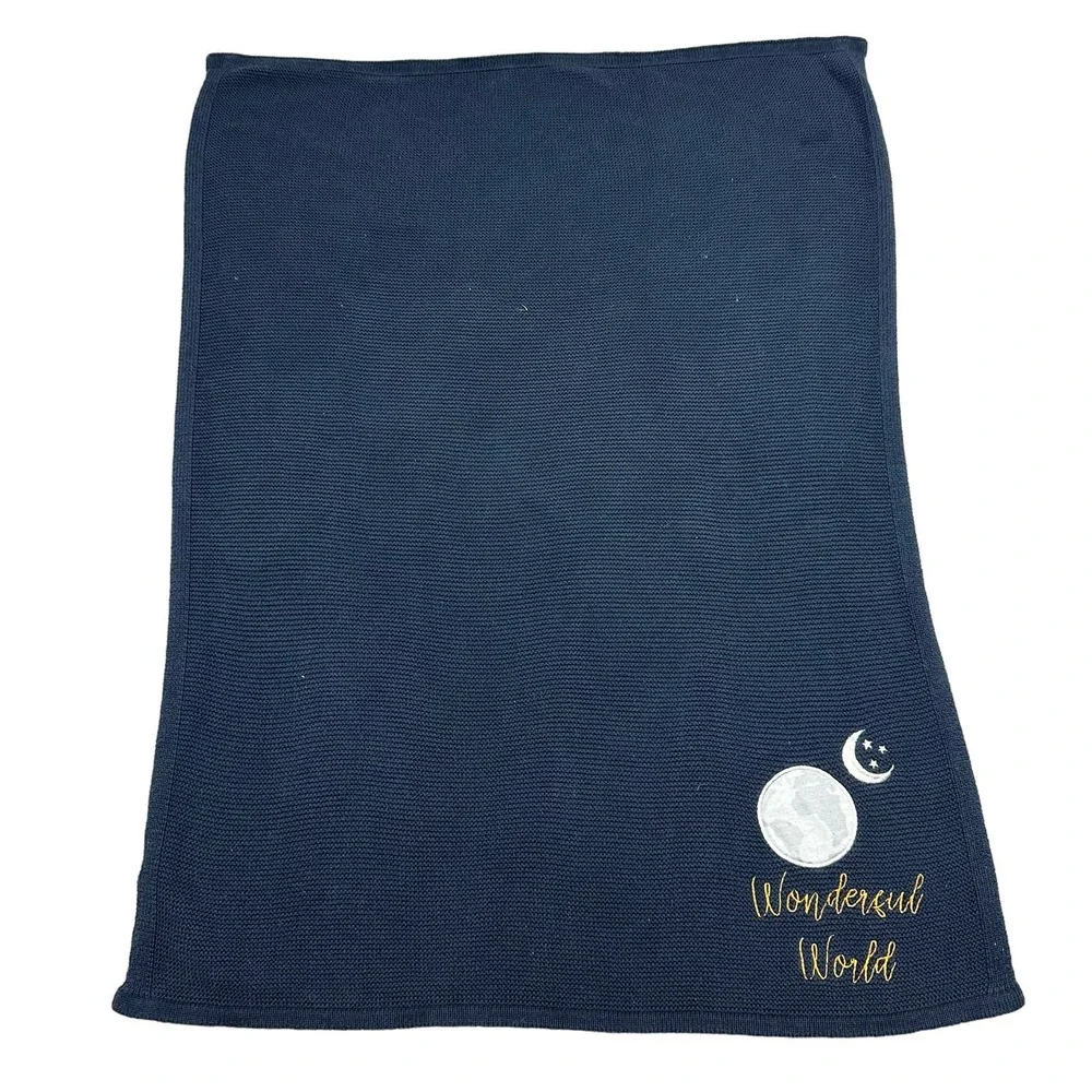 Silver Cloud 100% Cotton Navy Blue 27x35in‎ Knit 